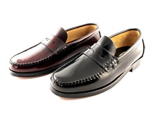 Loafer Herren m Ledersohlen Leder Mokassins Slipper Anzugschuhe schwarz bordeaux