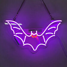 Lila Fledermaus Neon Sign Bier