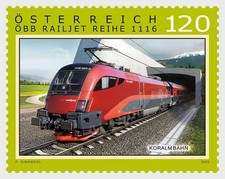 ÖSTERREICH -  Eisenbahn: Koralmbahn ÖBB Railjet Reihe 1116   2025**