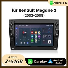 Carplay Android 13 Autoradio GPS NAVI BT DAB+ 2+64G Für Renault Megane 2 02-2009