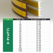 GUMMIDICHTUNG SELBSTKLEBEND Fensterdichtung Dichtung Türdichtung  E D P V I GR5