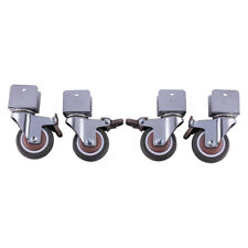 4x 2 Zoll Lenkrollen mit U-förmiger Ø50MM Halterung mit Bremse für Möbel Schrank