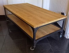 Maisons du Monde Gallieni Couchtisch mit Rollen Industrial Tanne Metall