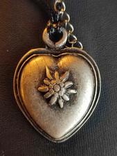 Oktoberfest Halskette Edelweiß am 45 Cm Band Handarbeit Trachtenschmuck Herz