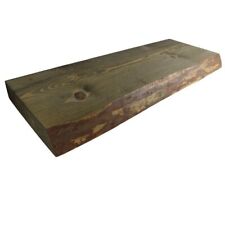 Wandregal Massivholz grau