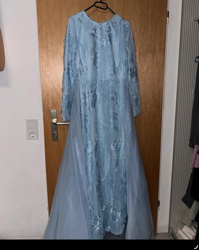 Damen abendkleid blau tüll - damen,