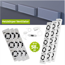 Heizungventilator Heizkörperverstärker mit Thermostat Lüfter Mono/Duo/Trio-Set