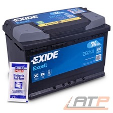 EXIDE AUTOBATTERIE 12V 74Ah