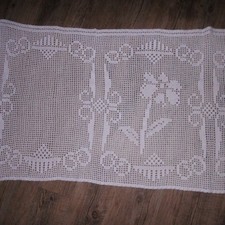 Häkelgardine Handarbeit 68 cm