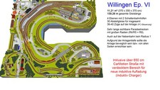 GP4-0140 Märklin C-Gleisplan Willingen Ep.6 (370x350x370) U-Form, DIN A4 Color