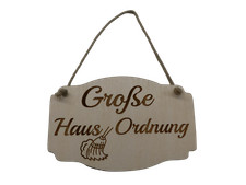 Türschild Große Hausordnung