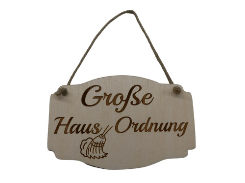 Türschild große hausordnung - große,