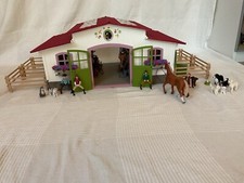 Schleich reiterhof mit extras - reiterhof,