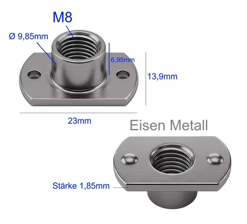 Gewinde hülse auf - m8,