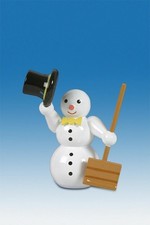 Holzfigur Schneemann mit