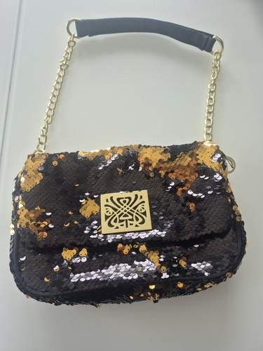 Biba pailletten schwarz - schwarz, gold