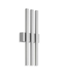 LED Außenwandleuchte Außenlampe 12W IP44 silber Metall-Kunststoff Telefunken