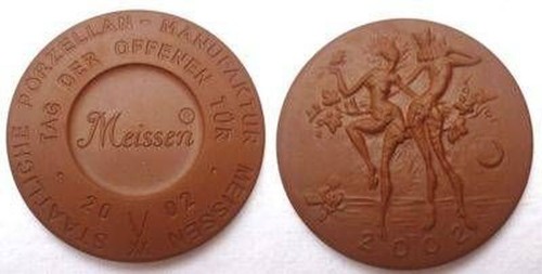 Porzellan medaille meissen tag - medaille,