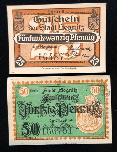Notgeld liegnitz schlesien - notgeld,