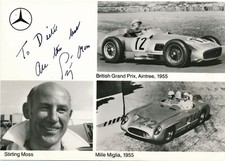 Stirling Moss  - Autogramm Handsigniert -Rennfahrer X58