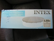 Deluxe Abdeckplane für INTEX Frame Pool 488 cm Folie Plane Cover Deckel