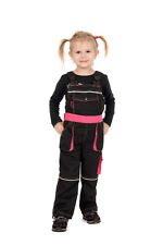Latzhose Für Kinder Kinderlatzhose NIZO B SCHWARZ PINK Arbeitshose Kinderhose 