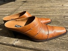 Paul Green, Clogs, Sabots, Gr. 5 1/2, 38 2/3, cognac, handgefertigt, sehr gut
