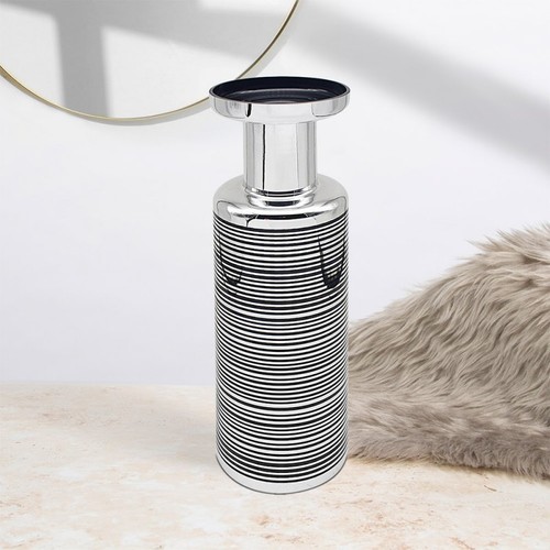 Kleine glas vase silber - glas,
