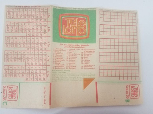 Ddr tele lotto aus - tele,