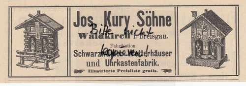 Waldkirch werbung 1912 jos - werbung,