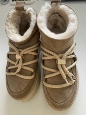 INUIKII Damen Winterboots Gr. 39 gefüttert Wildleder bege Plateausohle NP 300 € 
