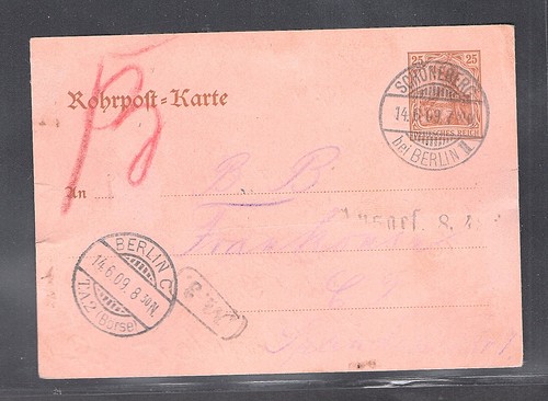 Rohrpost ganzsache nr - dr., rohrpost-ganzsache