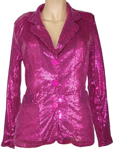 Pink damen pailletten jacket - pink,