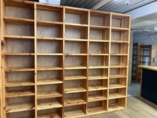 Wohn-Wandregal aus Zirbenholz  Breite x Höhe x Tiefe 355 cm x 270 cm x 40 cm