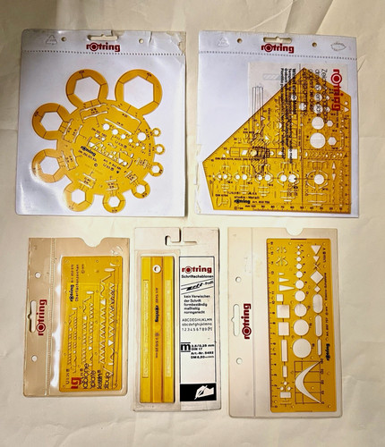 Rotring zeichenschablonen set - zeichenschablonen,