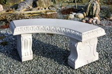 Bank Gartenbank, weiss, wie Marmor, innen und aussen auch als Blumenbank