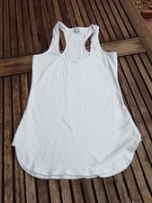 Mitch & Co süßes Sport Ripp Top Hemdchen Boxer Shirt Träger weiß S 36/38