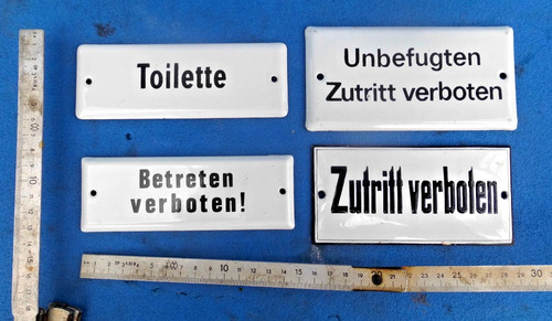 Altes emaille schild - altes,