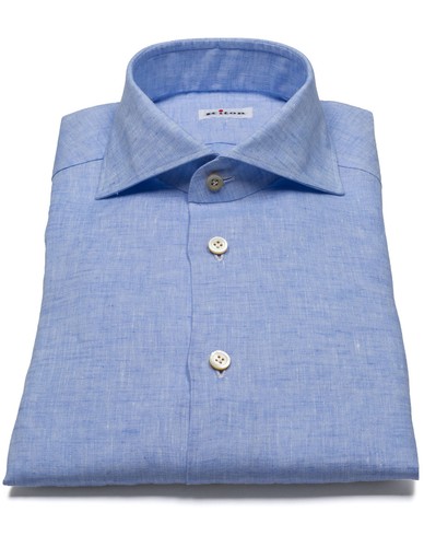 Kiton leinenhemd hellblau - in,