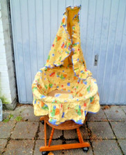 Korb Weidekorb Wagen Stubenwagen  Himmel & Bettgarnitur