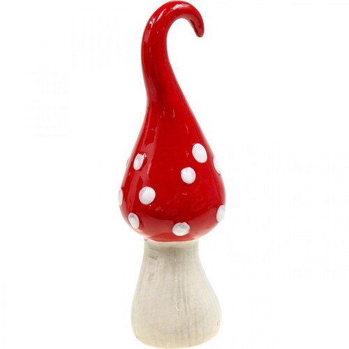 Deko fliegenpilz keramik rot - deko,