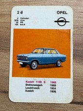 fX Schmid Quartett Ersatzkarte 2 d Opel Kadett 1100 S 1968