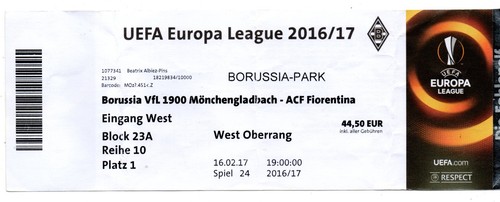 Ticket borussia - ticket, ec