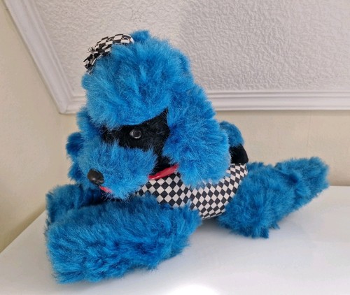 Vintage pudel hund blau 50er - vintage,