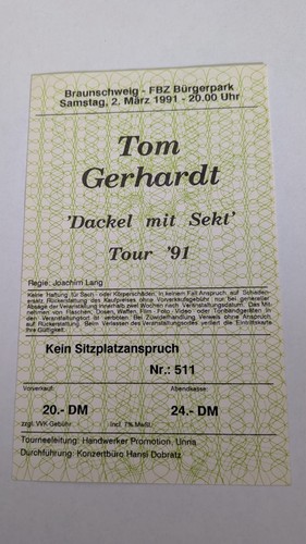 Tom gerhard ticket - tom, gerhard,