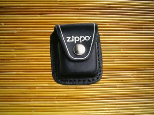 Zippo leder etui schwarz - leder,