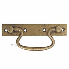 Schubladengriff antik Messing alt Hängegriff 124x50