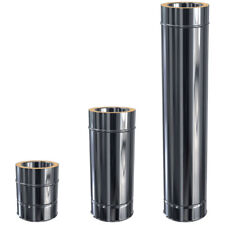 Edelstahlschornstein Längenelement Rohr doppelwandig DW 150 mm Ofen Kamin 0,5mm
