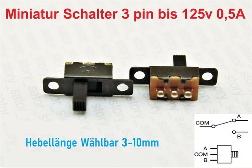 Miniatur schiebeschalter ein - miniatur,