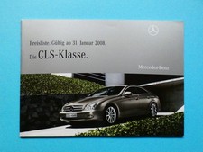 Prospekt / Preisliste - Mercedes C219 - CLS-Klasse / CLS 63 AMG - 01/08